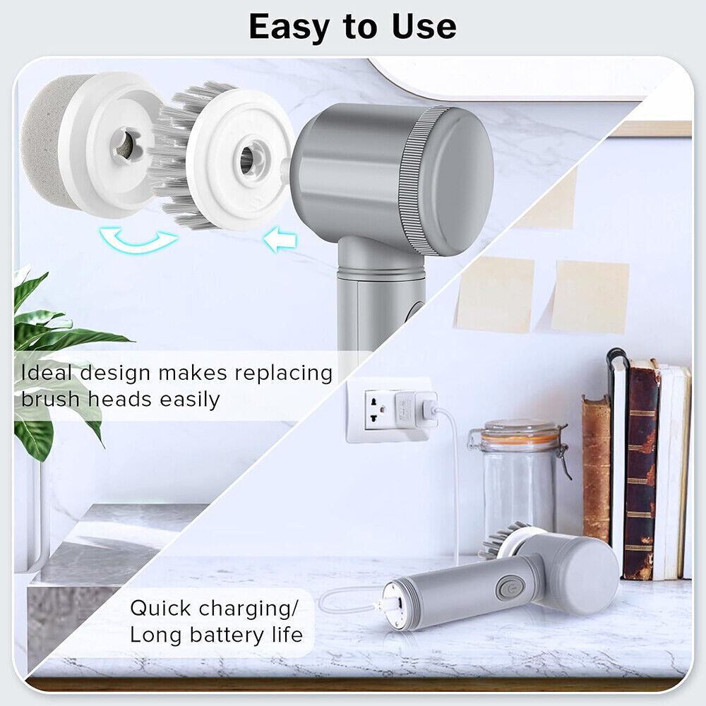 Brosse de nettoyage électrique - utilisation efficace en situation réelle