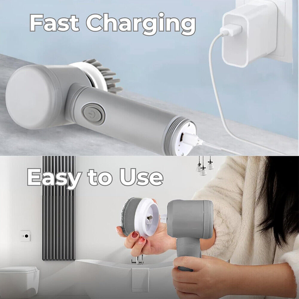 Brosse de nettoyage électrique - charge rapide