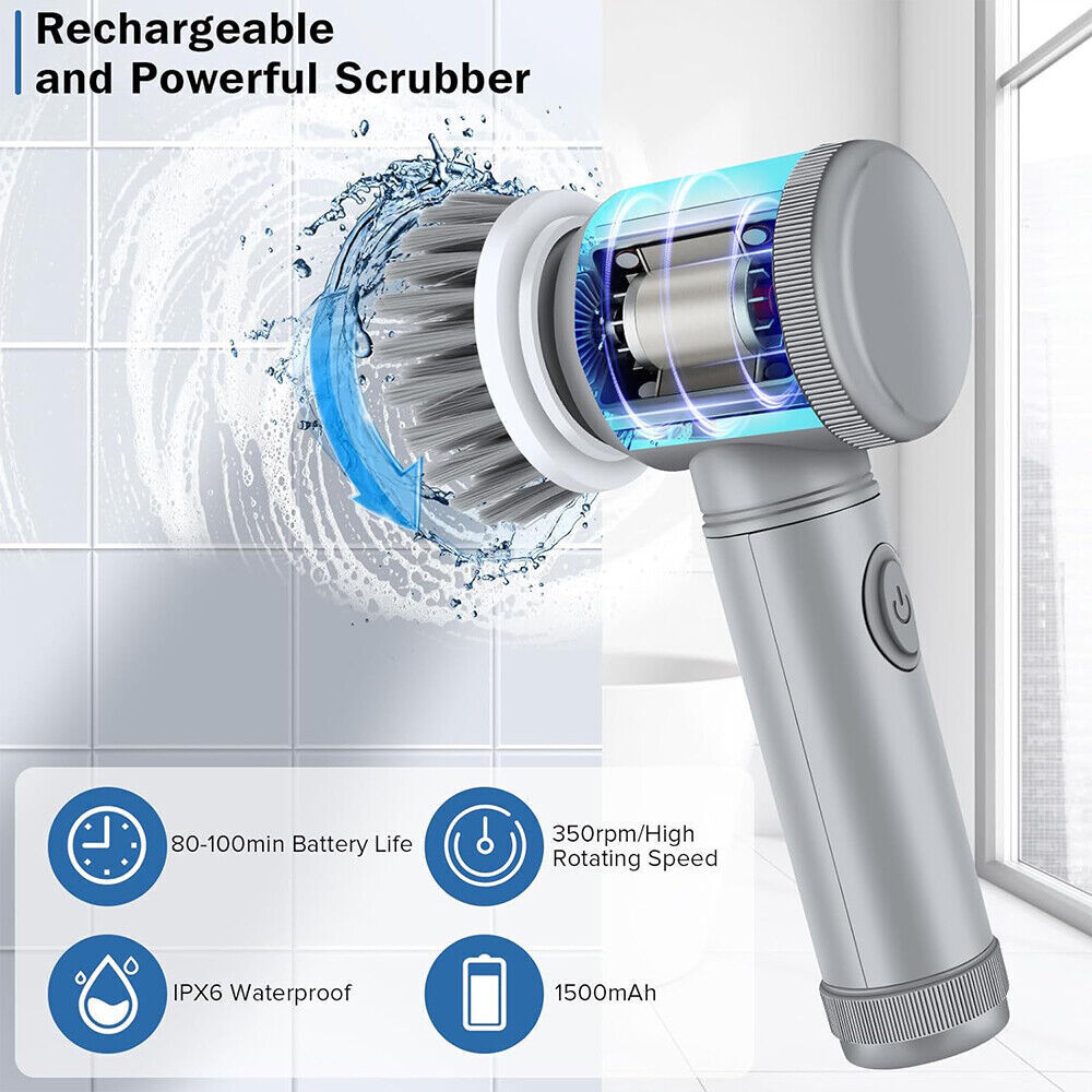 Brosse électrique Merlandi - têtes interchangeables multi-surfaces