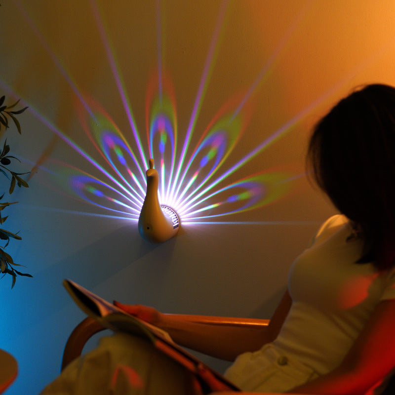 Lampe murale LED effet éventail Merlandi - vue d'ensemble allumée